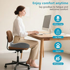 Seat Cushions for Office Chairs & Hip Pain Relief, Extra-Dense Coccyx Cushion with Sciatica Support, Ergonomic Design for Desk Chair, Car, Wheelchair, All-Day Comfort (Gray)
