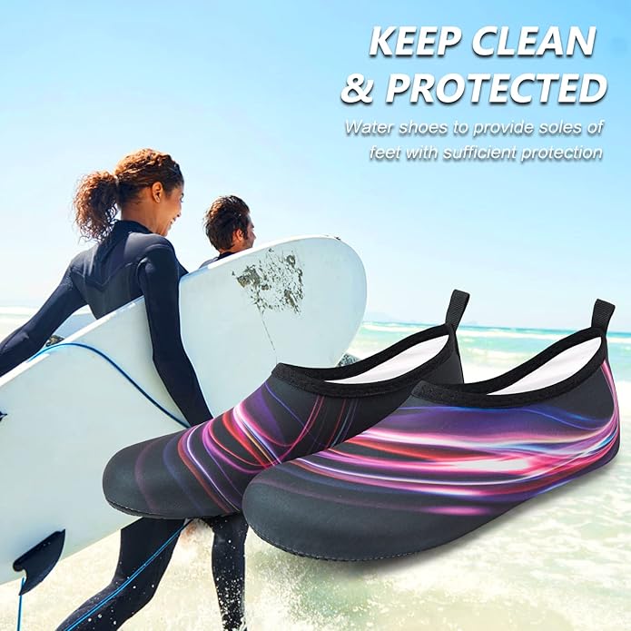 Deevike Water Shoes for Women Men Barefoot Quick-Dry Aqua Socks Slip-on for Beach Swim Surf Yoga Exercise