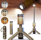 Camping-Lights-Rechargeable,Outdoor Telescopic-Collapsible-Lanterns with 2 Light Sources Mobile Lighting 10500mAh Battery Flash Light & Road Lamp for Adventure/Hiking/Camping/Live Streaming(Khaki)