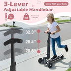Scooter Luggage for Kids Scooter Suitcase for Ages 4-12, 4 in 1 Kids Luggage Boarding Suitcase Detachable & Foldable Scooter Travel Trolley Ride On Luggage-Pink