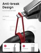 JSAUX Micro USB Charger Cable, (3-Pack 3.3ft+6.6ft+10ft) for Android Charger Micro USB to USB A Nylon Braided Cord Compatible with Samsung Galaxy S6 S7 Edge Note 5, Kindle and More-Red
