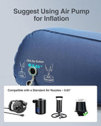 Luxtude Inflatable Wedge Pillow for Sleeping, Travel Wedge Pillow for Back Pain Relief, Knee Leg Elevation Support, Inflatable Bed Pillows for Sleeping, Back Support for Sitting Up