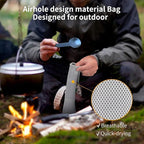 OUTXE Titanium Long Handle Spork and Spoon, 8.7-Inch Camping Set