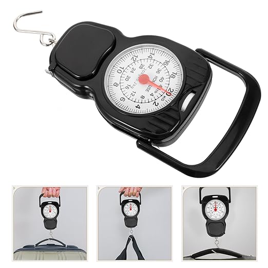 Mechanical Luggage Weight Scale 20kg with Measuring Tape Portable Hanging Hand Spring Scale for Travel and Fishing Weighing