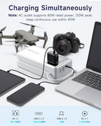 Portable Power Station 99.9Wh Power Bank for Camping Essentials Small Electric Generator Large Lithium Battery with 110V 80W Rated 120W Peak AC Plug in Output 60W Type-C Home Backup Outdoor Emergency