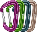 12KN Heavy Duty Carabiner Clips - Favofit 3.2'' Small Carbineers for Hiking Camping Hammocks Keys Keychains Dog Leashes - Ideal for Outdoor Enthusiasts