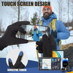 Pixel Panda Winter Gloves for Men Women Warm Touchscreen Gloves for Cold Weather Thin Water-Resistant Windproof Non-Slip Gloves for Cycling, Driving, Running, Hiking