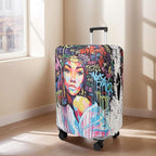 WUJIAONIAO Travel Luggage Cover Baggage Suitcase Cover Protector Skins 18-32 Inch (Graffiti A8, S (for 18-20 inch luggage))