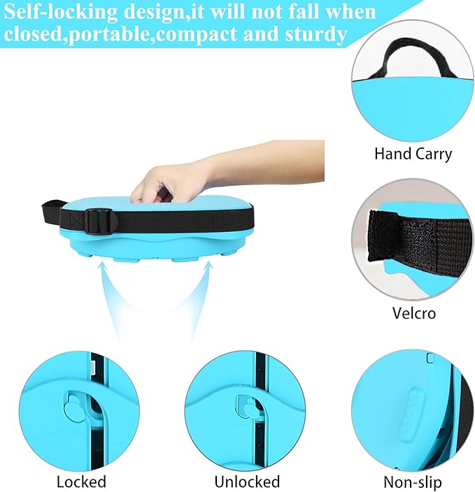 Fishboy Upgraded Square Collapsible Stool, 400lbs Max Weight, Lightweight But Sturdy, Portable Retractable Folding Telescoping Foldable Camping Stool for Adults Outdoor Fishing Hiking Travel BBQ