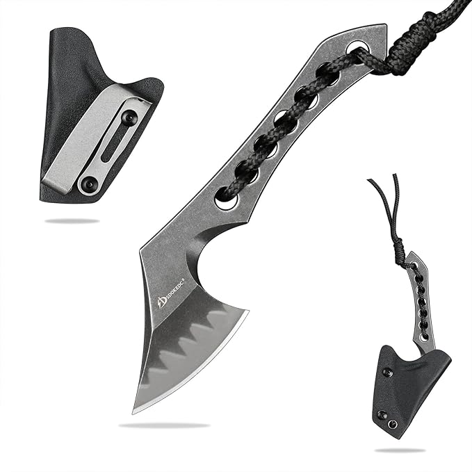 9CR18MOV Steel Mini Axe Tool With Sheath Survival Knives Fixed Blade Small Outdoor Camp Hatchet Camping Knife For Men EDC