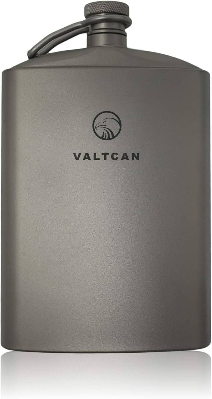 Valtcan Titanium Hip Flask Canteen Military Design 260ml 8.8 oz Capacity