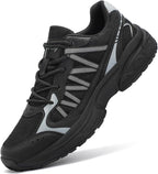 Kricely Men's Trail Running Shoes Non Slip Hiking Shoes Tennis Shoes Fashion Sneakers Workout Footwear