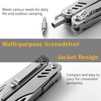 18-in-1 Multitool Pliers, Needle Nose Pliers with Pocket Clip, Pocket Knife set with Nylon Sheath, Wire Stripper, Scissors, Saw, Stainless Steel, Survival Gear for Camping, Hiking, Outdoor