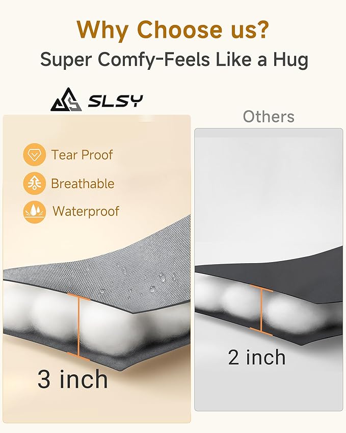 Slsy Heated Camping Chair Oversized, Outdoor Portable Heated Folding Chair, Heavy Duty 500 lbs Support, Padded Seat for Outdoor Sports, Camping, Patio, and Picnics