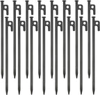 16 Pack Tent Stakes Heavy Duty Metal Tent Pegs for Camping Steel Tent Stakes 12 inch Unbreakable and Inflexible