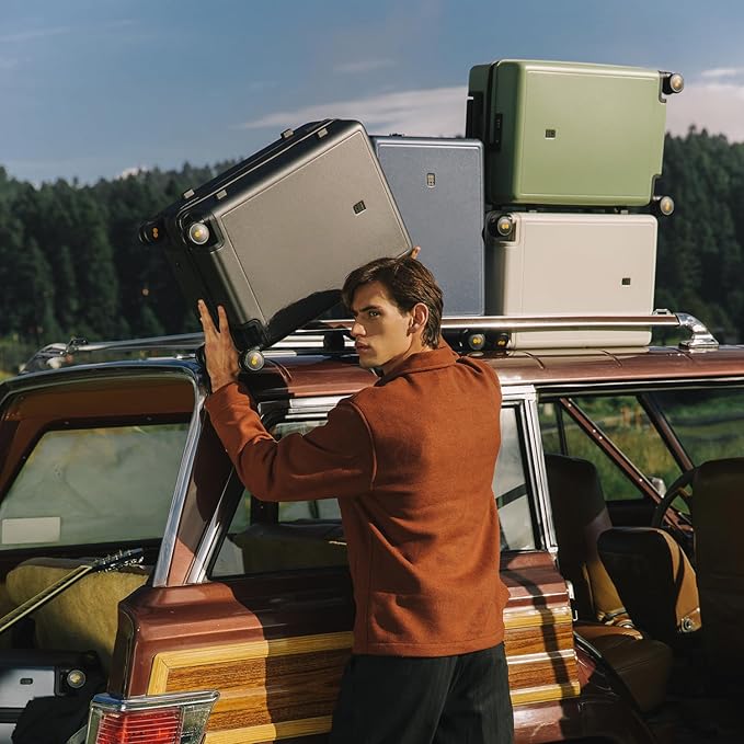 LEVEL8 Rolling Carry on Luggage Airline Approved, Carry-on Suitcases with Wheels, Lightweight Luminous Textured Luggage for Men Women, Tsa Lock, 20 Inch, Dark Grey