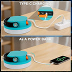Outdoor Camping lamp Rechargeable lamp, Portable Lighting lamp. Equipped with 6 Brightness Settings, Tent lamp with Hook, Suitable for Power outages, Hiking, and Emergencies. (Blue)