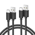 Basesailor for iPhone 17 16 Pro Max Charger Cord,USB to USB C Cable,Type C Charging Power Cord for Apple 17e 15 iPad 10 Air 4 5,Samsung Galaxy S26 S25 S24 S23,Black,2Pack 6.6FT(2M)