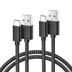 Basesailor for iPhone 17 16 Pro Max Charger Cord,USB to USB C Cable,Type C Charging Power Cord for Apple 17e 15 iPad 10 Air 4 5,Samsung Galaxy S26 S25 S24 S23,Black,2Pack 6.6FT(2M)