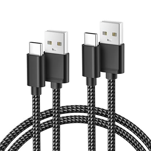 Basesailor for iPhone 17 16 Pro Max Charger Cord,USB to USB C Cable,Type C Charging Power Cord for Apple 17e 15 iPad 10 Air 4 5,Samsung Galaxy S26 S25 S24 S23,Black,2Pack 3.3FT(1M)