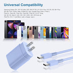 Cndons 2 Pack 25W PD USB C Wall Charger Super Fast Charging Block & 10ft Android Phone Charger Cable for Samsung Galaxy S23 S22 S21 S20 Plus Ultra, Note 20 10 9 8/ S10 9 8/ Pixel 6 5 4 Pro XL