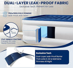 KINGJERRY Twin XL Air Mattress with Built-in Pump, 18" Raised Comfort, Upgraded 80" Length, Dual-Layer Leakproof, Support 500 lbs, 2 Min Inflation, Inflatable Blow-up Bed for Home Camping Guests