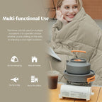 puredown® Soft Feather Down Throw Blanket Lightweight Packable Couch Throw for Indoor and Outdoor Use, 50"X70", Beige