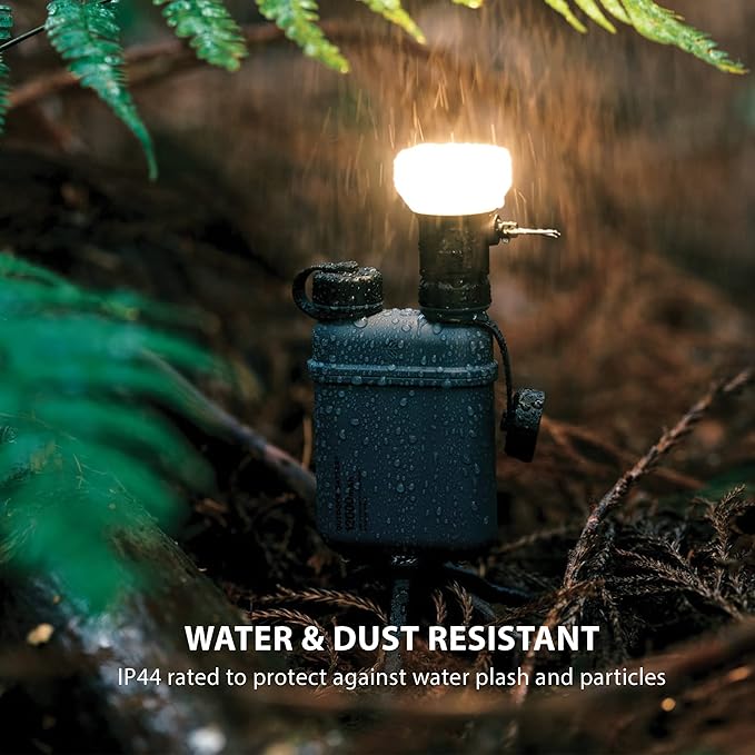 ELECOM NESTOUT Portable Charger and Lamp, 5000mAh Outdoor Battery Power Bank, 32W USB-C Fast Charging PD, Battery and Light for Camping, 300 Lumen LED Lantern Lamp-1