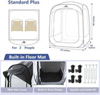 Sports Tent: Flycoop Portable Weather Pop Up Pod 1 Person to Provide Shelter from Wind Rain and Cold Weather Shelter for Outdoor Activities, Sports Events, Camping and Hiking