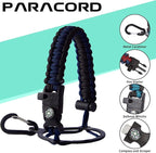 64OZ Insulated Water-Bottles with Straw - Spout Lid, Stainless Steel Metal Water Jug Keep Cold 48h/Hot 24h, Half Gallon Water Bottle w/Paracord Handle & Carry Sleeve Strap for Hiking Camping Sport