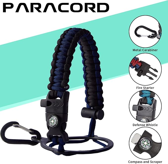 Water-Bottle Insulated 40oz with Straw - Carrying Pouch & Paracord Handle, Leakproof Thermo Metal Bottle Keep Cold 48H Hot 24H, Sport Canteen Stainless Steel Water Bottle for Indoor