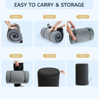 HomeMate CertiPUR-US Memory Foam Camping Mattress Pad Portable Roll Up Mattress for Adults Sleeping Mat Cot Mattress Pad