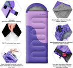 Sleeping Bags for Adults&Kids,Lightweight Waterproof Warm Weather Sleeping Bag,Compact Portable Sleeping Bag for Camping,Essentials Gear for Camping Hiking Outdoor Travel