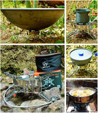 Bulin AirOka B17 6800W Super Windproof Outdoor Camping Stoves Portable Camping Stove Burner Strong Firepower with Piezo Ignition Folding Lightweight Backpacking Stove for Outdoor Hiking Cooking BBQ