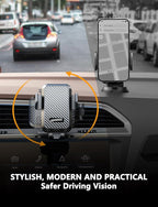Wireless Car Charger, 15W Fast Charging Auto Clamping Car Charger Cell Phone Holder Mount Vent for iPhone 15 14 13 12 Mini Pro Max 11 XR XS X, Samsung Galaxy S23 Ultra S22 S21+ Note 20, etc