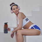 HASLE OUTFITTERS 32oz Stainless Steel Water Bottle, Vacuum Insulated Double Walled Leak Proof Sports Water Bottle with 2 Lids (Straw and Spout Lid) Thermo Mug Keep Cold and Hot(Ruby Purple Gradient,1)