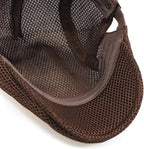 2 Pack Men's Mesh Cap Breathable Summer Newsboy Hat Adjustable Beret Ivy Cap Irish Cabbie Driving Hunting Hats