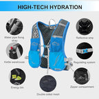 INOXTO Hydration Vest Backpack,Lightweight Water Running Vest Pack with 1.5L Water Bladder Bag Daypack for Hiking Trail Running Cycling Race Marathon for Women Men
