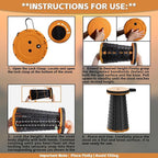 Collapsible Stool - Lightweight Portable Folding Stool for Camping, 330lb Capacity Telescoping Stool Adjustable Height(2.3-17.7") for Camping Fishing Travel