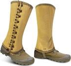 SMONT Canvas Leg Gaiters for Men WWII Reproduction M1936 Hiking Army Khaki Canvas Gaiters Puttee Protection for Legs, 3R