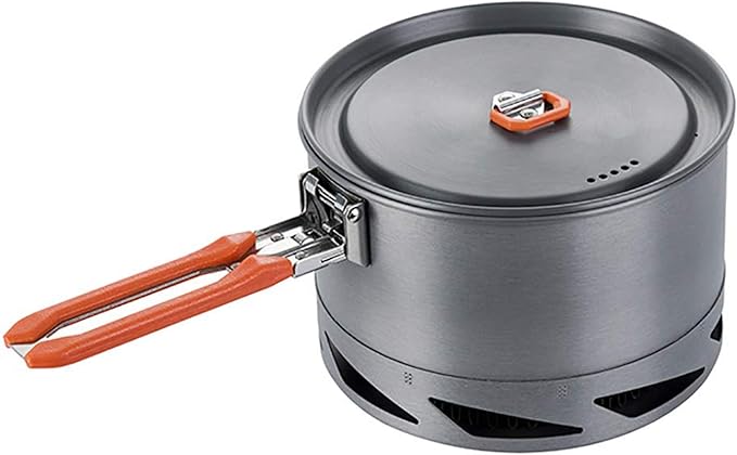 Fire-Maple Feast 1.5L Camping Gear Pot FMC-K2 | Easy to Clean Hard Anodized Aluminum and Stainless Steel | Backpacking Pot Cookware Set and Mess Kit | Camping Essentials & Accessories