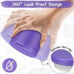 12oz Insulated Vacuum Food Jar with Buckle Lid Wide Mouth Soup Thermo for Hot Food Kids Leakproof Stainless Steel Lunch Container (Purple, 12OZ)