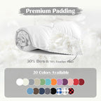 puredown® Soft Feather Down Throw Blanket Lightweight Packable Couch Throw for Indoor and Outdoor Use, 50"X70", White