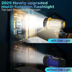 2025 Upgrade 10000mAh Super Bright Rechargeable Spotlight 90,000 Lumen Flashlight Handheld Spotlight,Spot Light Outdoor Runtime 48+ Hrs,Flashlight Searchlight Flood Camping Hunting Boating with Tripod
