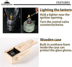 CAMPINGMOON Camping Gas Lantern with Wooden Lantern Case T-1