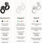 Loop Experience 2 Ear Plugs – Stylish Certified Hearing Protection for Concerts & Festivals, Live Events, Musicians, Sports, DJs and Nightlife – 17dB Noise Reduction Earplugs (High-Fidelity)
