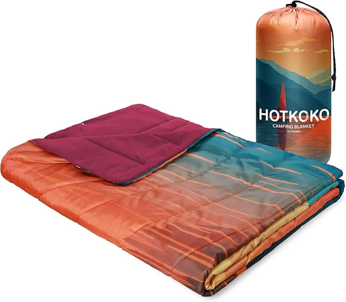 Waterproof Stadium Blanket, Fleece Camping Blanket Soft Warm Wearable Camp Blanket for Outdoor Camping, Picnic, Stadium, Sports, Beach, Car