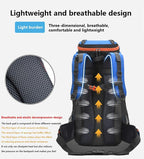 Bseash 60L Hiking Camping Backpack with Rain Cover, Waterproof Large Capacity Outdoor Sport Travel Daypack Climbing Touring (Orange)