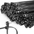 1000 PCS 8 inch Black Zip Ties with Screw Hole 70lbs Mountable head Cable Ties Straps Multipurpose Heavy Duty Nylon Cable Zip Ties with Screw Mounting Hole