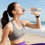 GYGYL Soft Flask, TPU Collapsible Soft Water Bottle for Hydration Pack, Running Vest, Leak-Proof Folding Water Bottle for Hiking Cycling Climbing Jogging-150ml White